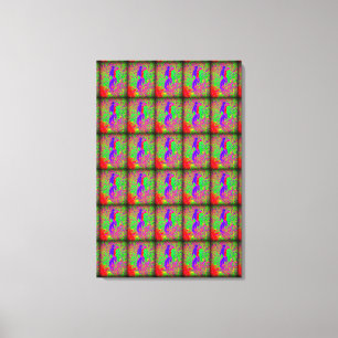 groovy retro purple hippie mermaid canvas print