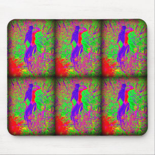 groovy retro purple hippie mermaid mouse mat