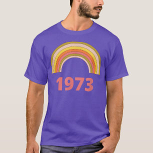 Groovy Retro Rainbow Pink Pro Choice 1973 Womens R T-Shirt
