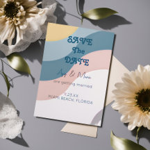 Groovy Retro Save the Date Invitations - Vintage V