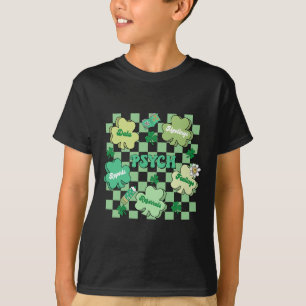Groovy Retro School Psychologist St Patrick's Day T-Shirt