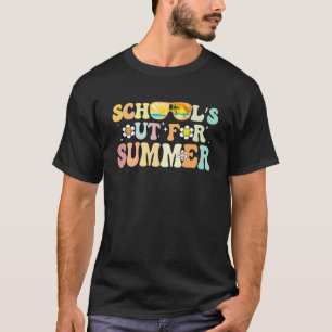 Groovy Retro School s Out For Summer Last Day Of S T-Shirt