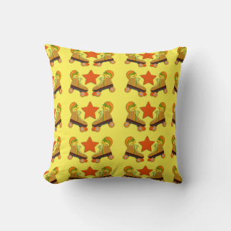 Groovy Retro Skate Pattern Cushion