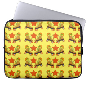 Groovy Retro Skate Pattern Laptop Sleeve