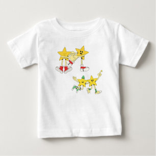 Groovy Retro Star Characters Baby T-Shirt