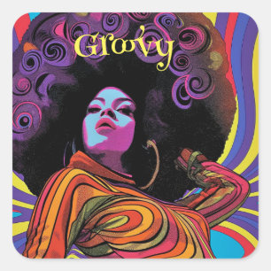Groovy Retro Sticker
