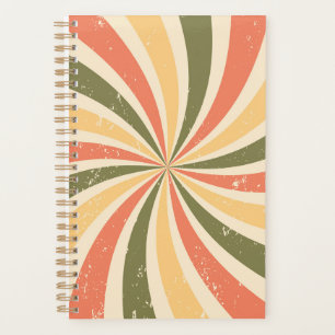 Groovy retro swirl burst planner