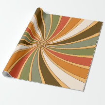 Groovy Retro Swirl in Warm Earth Tones