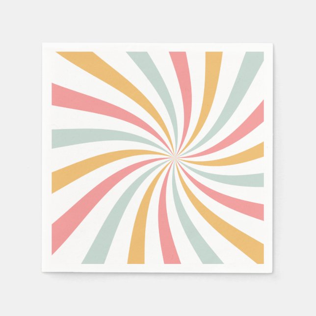 Groovy Retro Swirl Napkin (Front)
