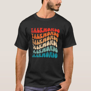 Groovy Retro Taekwondo Girl Retro 70s Hippie Boho  T-Shirt