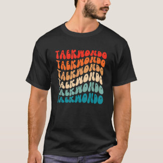Groovy Retro Taekwondo Girl Retro 70s Hippie Boho  T-Shirt