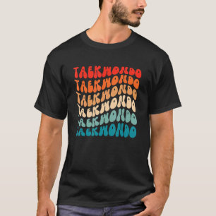 Groovy Retro Taekwondo Girl Retro 70s Hippie Boho  T-Shirt