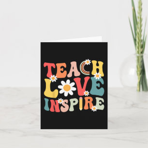 Groovy Retro Teach Love Inspire Back To School Tea Card