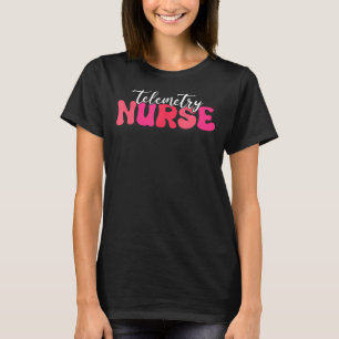 Groovy Retro Telemetry Nurse Telemetry Unit T-Shirt