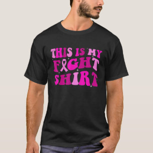 Groovy Retro This Is My Fight Breast Cancer Awaren T-Shirt