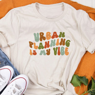 Groovy Retro Urban Planning Is My Vibe, Planner Tri-Blend Shirt