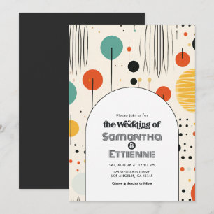 Groovy Retro Vibes Wedding Invitation