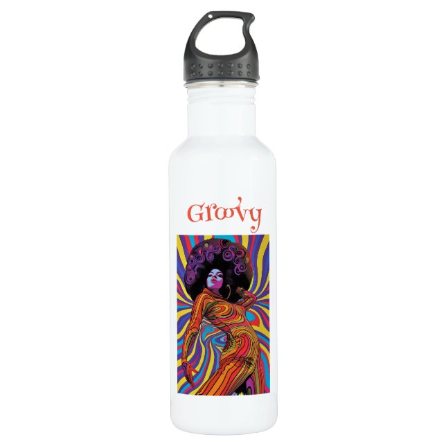 Groovy Retro Water Bottle (Front)
