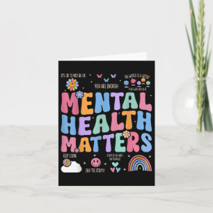 Groovy Ribbon Mental Health S Awareness Men Women Card