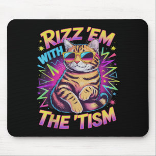 Groovy RIZZ EM with TISM Cat Autism Dad Mum Mouse Mat