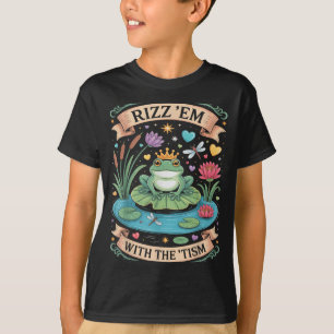Groovy RIZZ EM with TISM Frog Prince Autism Dad T-Shirt