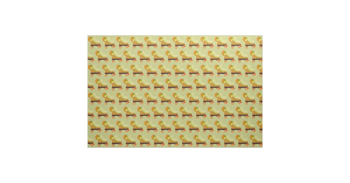 Groovy Roller Skate Fabric Zazzle