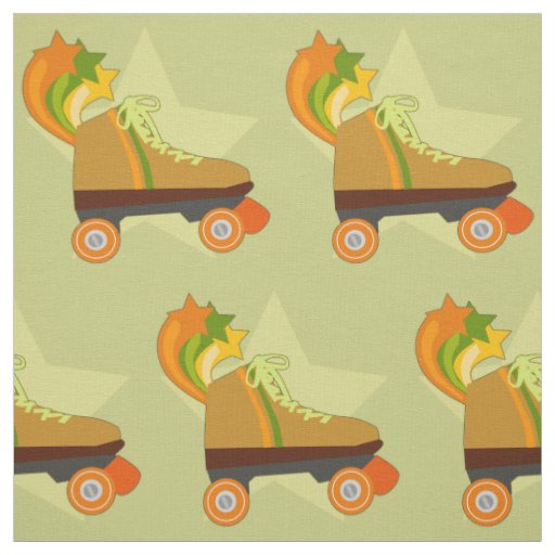 Groovy Roller Skate Fabric Zazzle
