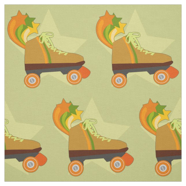 Groovy Roller Skate Fabric (Swatch)