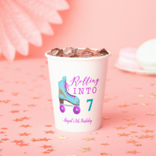 Groovy Roller Skating Birthday Party Paper Cups