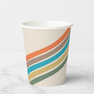 Groovy Roller Skating Party Cups Stripes