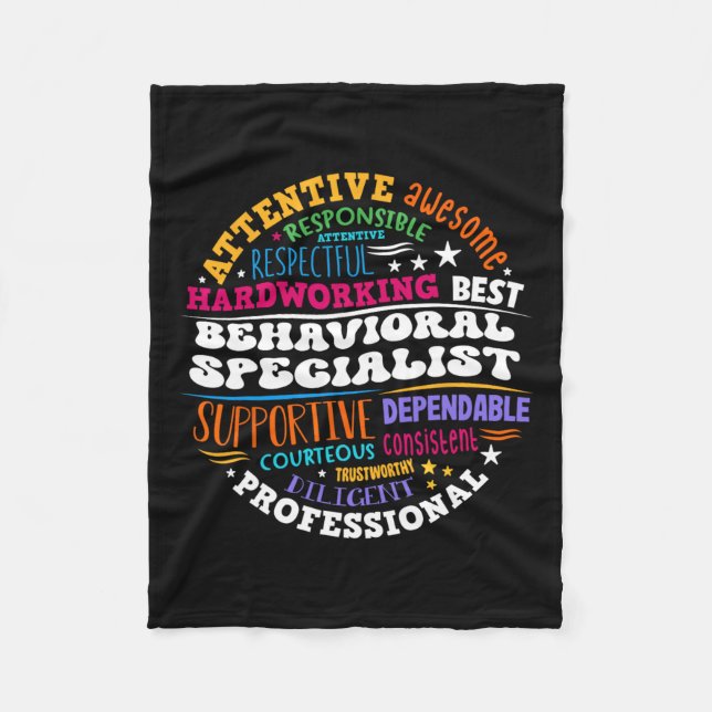 Groovy Rti Behavioural Specialist Response Interve Fleece Blanket (Front)