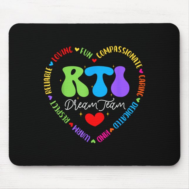 Groovy Rti Dream Team T Resnse Intervention Squad  Mouse Mat (Front)