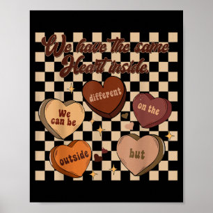 Groovy same heart inside juneteenth black history poster