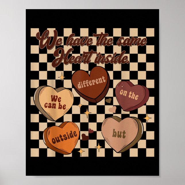 Groovy same heart inside juneteenth black history poster (Front)