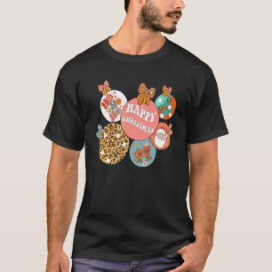 Groovy Santa Christmas Ho Ho Ho Pumpkin Face Wome T-Shirt