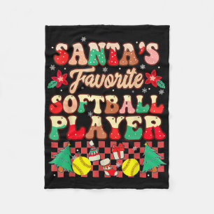 Groovy Santa's Favorite Softll Player Christmas Pa Fleece Blanket