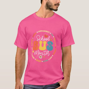 Groovy School Bus Monitor Driver Squad Appreciatio T-Shirt