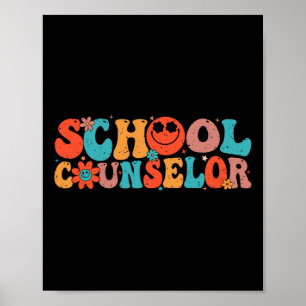 Groovy School Counsellor Back To School Teacher Co Poster