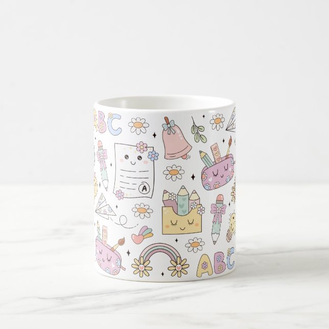 Groovy School Design Theme Coffee Mug (Center)