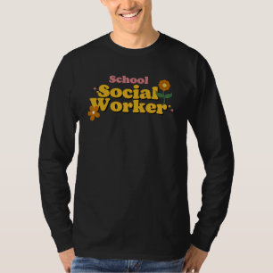 Groovy School Social Worker Coping Skills Back To T-Shirt