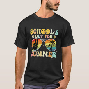 Groovy School's Out For Summer Graduation Teacher  T-Shirt