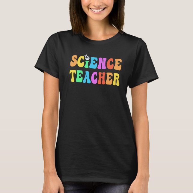 Groovy SCIENCE TEACHER Technology Teacher STEM Squ T-Shirt (Front)