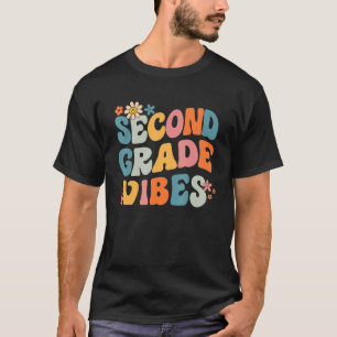 Groovy Second 2nd Grade Teacher Student Retro Back T-Shirt