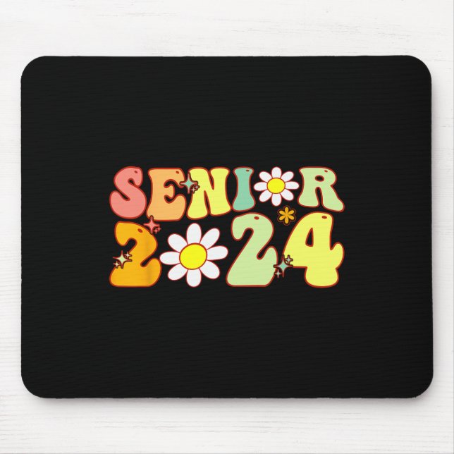 Groovy Senior 2024 Back To School Graduation Class Mouse Mat (Front)