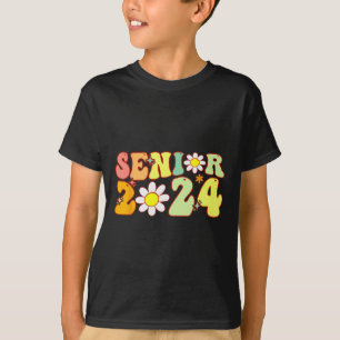 Groovy Senior 2024 Back To School Graduation Class T-Shirt