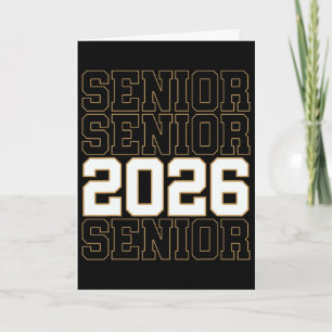 Groovy Senior 2026 Cl Of 2026 Graduate Senior Men Card