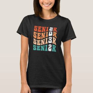 Groovy Senior 2032 Graduation My Last First Day S T-Shirt