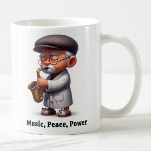 Groovy Senior Citizen Music Legends Coffee Mug