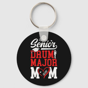 Groovy Senior Drum Major Mum 2026 Marching Nd Grad Key Ring