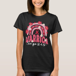 groovy sepsis warrior rainbow flower T-Shirt